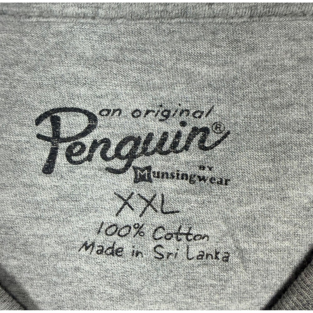 Original Penguin Mens Gray Munsingwear Fancy Socks Graphic T-Shirt XXL - Picture 4 of 8